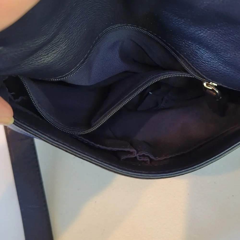 Marc by Marc Jacobs, Navy Blue Leather Crossbody Bag - Picture 7 of 10